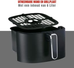 DYNA® Airfryer xl - Airfryer xxl - Heteluchtfriteuse - Zwart- 39cm x 29cm x 34cm — thumbnail 2