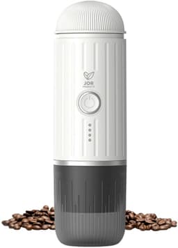 JOR Products® - Draagbare Espressomachine - Koffiebonen & Nespresso - Wit — thumbnail 1