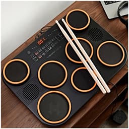 VISIONPAD-9 Draagbare Elektronische Drumpad, 7 Mesh Pads, 2 Pedalen — thumbnail 4