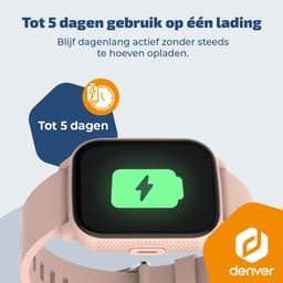 Denver Smartwatch - Android iOS - Notificaties - Sporthorloge - Hartslagmeter - Saturatiemeter - Slaapmonitor - SWC184RO - Roze — thumbnail 5