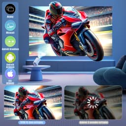 DnA® Mini Beamer - Mini Beamer 4k - Mini Beamer Smartphone - Wit - 10cm x 10cm x 16cm — thumbnail 4