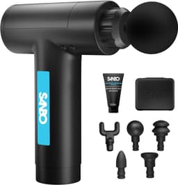 Sanbo Massage Gun Professioneel Prime - Incl. Massage Balsem - Met 5 Opzetstukken - Incl. Koffer - Massage Pistool - Massage Apparaat - Hyrox - Crossfit - Zwart — thumbnail 1