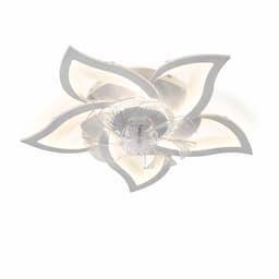 Plafondventilator met verlichting - Plafondlamp - Ventilatoren - Plafondventilator afstandsbediening - Plafonniere slaapkamer - Wit — thumbnail 1