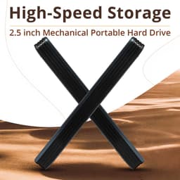 Externe Harde Schijf - Draagbare Opslag - Back-up Gegevens - Snelle Dataoverdracht - 500 GB Capaciteit - Grijs — thumbnail 3