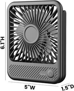 USB-bureauventilator - krachtige - ultrastille - kleine persoonlijke ventilator met 180° kantel- en inklapfunctie en 3 instelbare snelheden - USB-C-voeding met snoer - mini-USB-ventilator voor kantoor, bureau en slaapkamer - GEEN BATTERIJ — thumbnail 2