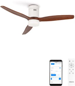 CREATE - Stille 40W plafondventilator met technische ABS bladen in verschillende maten - S - Met licht - WIFI - WIND CALM — thumbnail 1