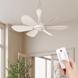 longziming -Mini Plafondventilator - Plafondventilator - persoonlijke Mini - USB-Aansluiting - Traploze Windsterkte - 42 CM - Aan/Uit-Schakelaar -instellingen - PP - Compact En Energiezuinig - 1 Stuk — thumbnail 2