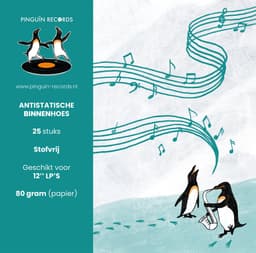 Pinguïn Records LP beschermhoezen - LP hoezen - Antistatische voering binnenhoes - 25 stuks - LP binnenhoezen - Wit - 80 gram - Vinyl hoezen — thumbnail 2