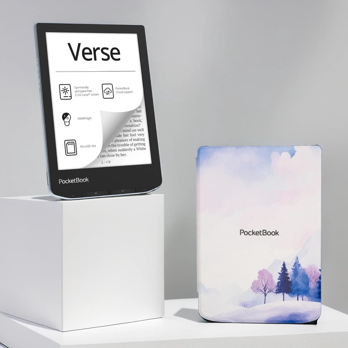 PocketBook Verse e-reader Bright Blue – 6 inch – 8 GB + Wintertime Hoesje – voordeelbundel — afbeelding 1