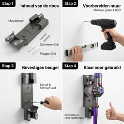 Wandhouder geschikt voor Dyson V6 - Ophanging ophangsysteem Muurbeugel — thumbnail 3