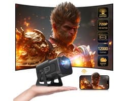D&A Beamer - Mini Beamer - Projector - Mini Projector - Beamer 4K - Projector Beamer - Full HD - Bluetooth - HDMI - Zwart