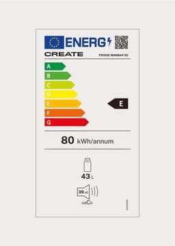 CREATE - Omkeerbare koelkast - Zwart- FRIDGE MINIBAR 43L — thumbnail 2