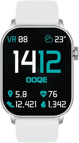 OOQE WATCH PRO 8 - Smartwatch Heren en Dames | Geschikt voor iOS en Android | AMOLED | Notificaties | Gezondheidsanalyse | Sportanalyse | GPS Koppeling | Bellen | Muziek/Audio Luisteren | Ergonomisch | Nederlandstalig | Wit — thumbnail 2
