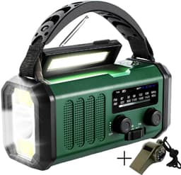 Liveno® Noodradio - 10.000mAh Powerbank – Solar & Opwindbaar – FM/AM Radio – Zaklamp & SOS Alarm – Voor Noodpakket, Kamperen & Stroomuitval — thumbnail 1