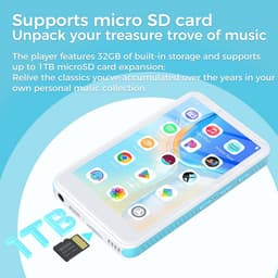 160 GB MP3-speler met Bluetooth en Wifi - 4 inch Touchscreen, Ondersteunt Spotify, Audible en FM-radio - Uitbreidbaar tot 1 TB — thumbnail 3