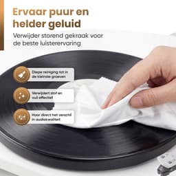BLU LP Schoonmaakset - Incl Extra Vloeistof & reinigingsdoek - Vinyl Cleaning Kit - Platenborstel - Platenreiniger - Antistatisch - LP Borstel - Platen Schoonmaakset - Vinyl Borstel - Vinyl Reiniger - LP Reiniger — thumbnail 3