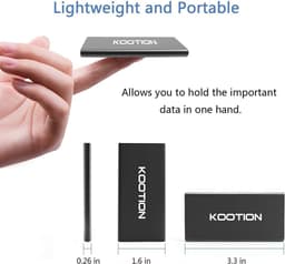 Externe SSD harde schijf 1 TB - Snelle Portable SSD tot 550 MB/s, USB 3.1 Gen2 voor Gaming en Meer — thumbnail 5