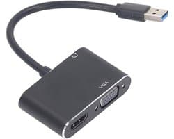 USB naar HD Adapter - Video Converter - Scherm Uitbreiding - Hoge Snelheid Gelijktijdig - 17x10x3cm