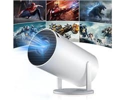 RONN® Draagbare beamer - Beamer - Projector - Mini Beamer - Wit - 11cm x 11cm x 17cm