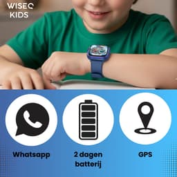 Smartwatch Kids Blauw – GPS Horloge Kind – Horloge Kind jongens – Smartwatch Kinderen Met Simkaart – Kinder Smartwatch met Stappenteller, GPS en WIFI — thumbnail 2