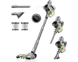 Draadloze Steelstofzuiger – 26 kPa – 250W Borstelloze Motor – 40 Min – LED Display