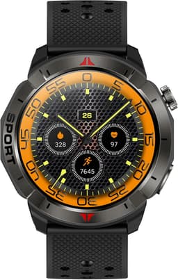 Knobbout Outdoor GPS Smartwatch – 1.43” Scherm AMOLED Scherm (466×466) – Bluetooth Bellen – Always-On Display (AOD)-Dubbele Frequentie + 6-Satelliet Locatie – Kompas, Hoogtemeter, Barometer– IP68 Waterdicht – 10 Dagen Batterijduur- Zwart — thumbnail 4