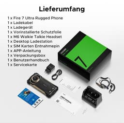 DOOGEE Fire 7 Ultra 5G - AI Outdoor telefoon - Robuuste smartphone - 32 GB RAM + 256 GB ROM (2 TB) - 13000 mAh - 125 dB luidspreker - POC & BT walkietalkie - Gemini AI - NFC - OTG - GPS - SOS — thumbnail 4