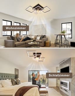 NETTLIFE Moderne Plafondlamp met Ventilator LED - 68cm - 6 Standen - Dimbaar - Met Afstandsbediening en Timer - Voor Woonkamer & Eetkamer — thumbnail 5