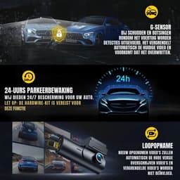 SCH® Dashcam voor Auto Voor en Achter - Dashcam - Zwart - 7cm x 3cm x 2cm — thumbnail 2