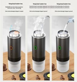 MIRA® Draagbare Koffiemachine - Blender To Go - Draagbare Blender - Zwart - 9cm × 9cm × 27cm — thumbnail 4
