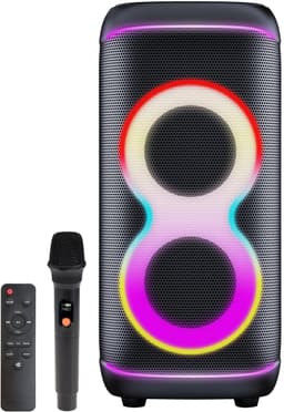 Denver Bluetooth Speaker Party box - Discolichten - Partybox - Incl Microfoon - Luidspreker - BPS370 — thumbnail 1