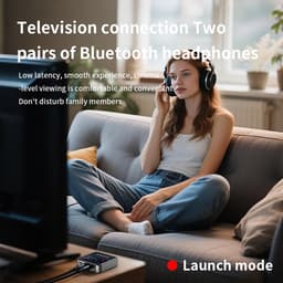 Audio Adapter - Zender Ontvanger - Draadloos Muziek Streamen - Bluetooth 5.4 - 20 Meter Bereik - Zwart — thumbnail 5