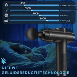 Calviero® Massage gun - Theragun - Spiermassagepistool - Zwart - Oplaadbaar — thumbnail 3