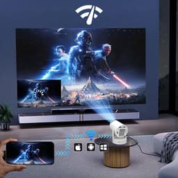 Zenwire K400 Draagbare Mini Beamer met Accu - 1024x600p met Full HD Support - Tot 2 Uur Accuduur - Android Smart TV - WiFi 6 - Bluetooth — thumbnail 4