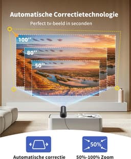 Florixa® Draagbare Beamer - Beamer - Projector - Mini Beamer - Zwart - 9cm x 9cm x 14cm — thumbnail 2
