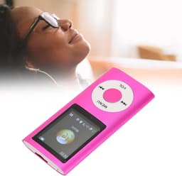 MP3 Speler - Bluetooth - Incl. 32GB SD Kaart - USB - Shuffle - Incl. Oordopjes - Voice recorder - Dictafoon - Draagbaar - Luidsprekers met verliesvrije geluidskwaliteit - Ideaal voor Sport, Kinderen en Volwassenen - Roze — thumbnail 5