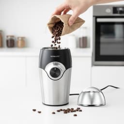 Sokany, Elektrische Koffiemolen 150W Capaciteit 50g, Zwart / Zilver — thumbnail 3