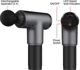 Mowa Massage gun - Massage pistool - Spier massage - Elektrisch - Ontspanning - Sport - Zwart — thumbnail 3