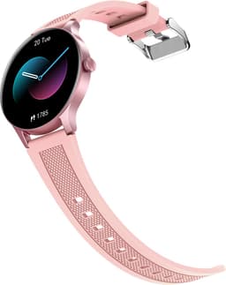 Belesy® NOBLE - Smartwatch Heren – Smartwatch Dames - Horloge – Stappenteller – Calorieën - Hartslag – Sporten - Je eigen foto als wijzerplaat - Kleurenscherm - Full Touch - Silicone – Roze - Moederdag — thumbnail 3