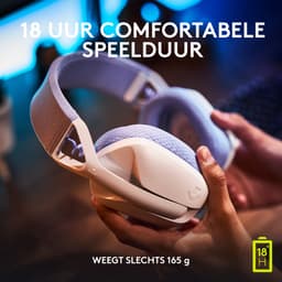 Logitech G435 LIGHTSPEED - Draadloze Gaming Headset - Bluetooth - PC, Mobile - Wit — thumbnail 2