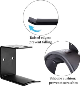 BOTC Headset Houder - Headset Standaard - Koptelefoon Haak - Hoofdtelefoon Hanger - Aluminium - Zwart — thumbnail 3
