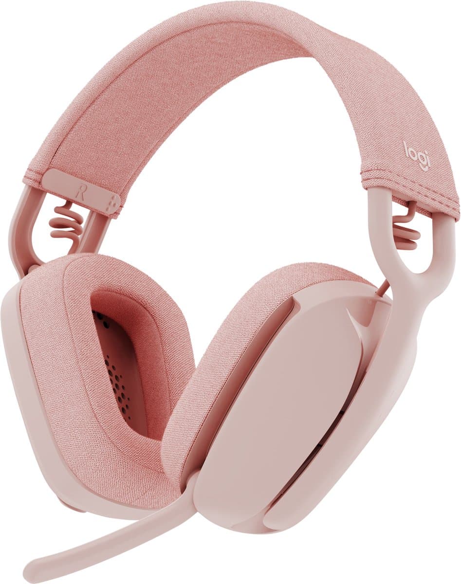 Logitech Zone Vibe 100 - Draadloze Headset - Bluetooth - Rose — afbeelding 1