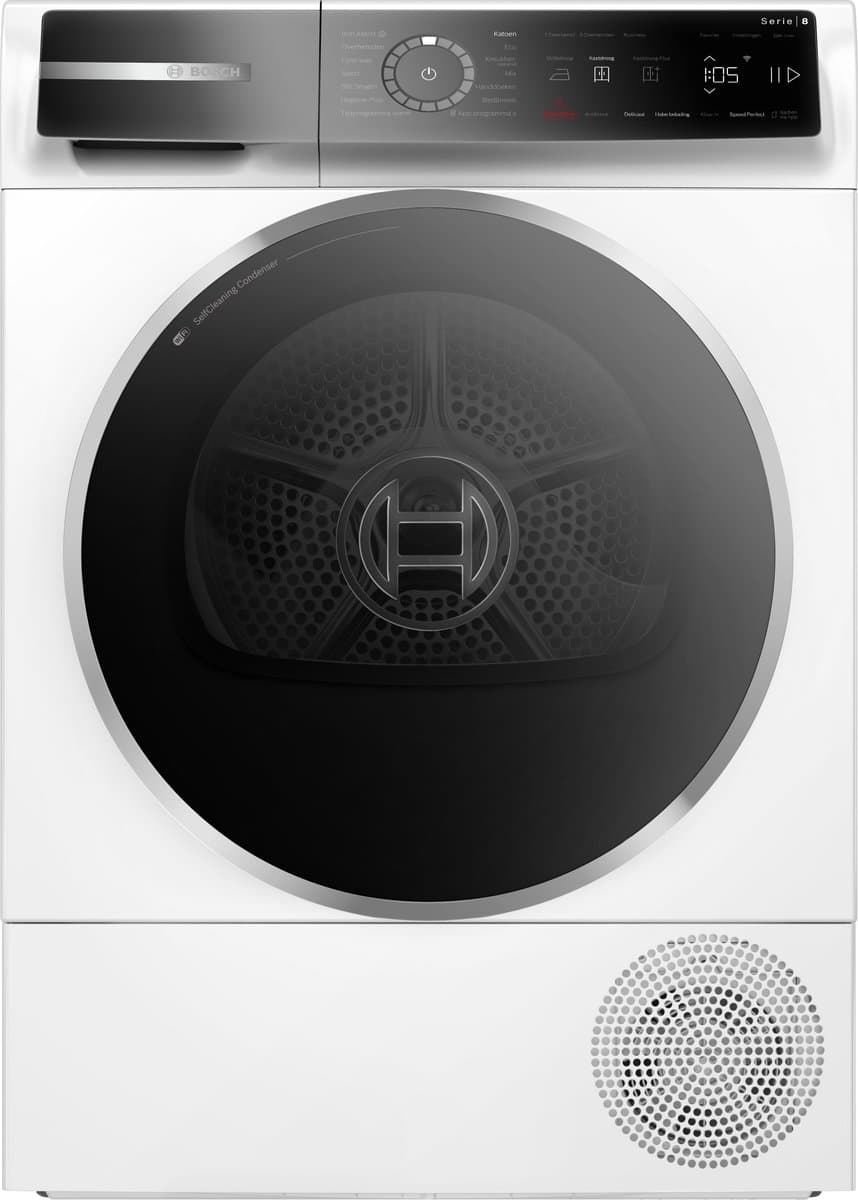 Bosch WQB246CPNL - Serie 8 - Wasdroger - Warmtepompdroger - Zelfreinigende condensor - Blijvend energiezuinig - Zeer stil- 9 kg - Droogt zoals jij wilt met Auto Dry - Wit — afbeelding 1