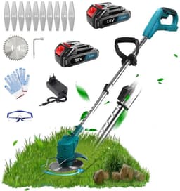 Grasmaaier - Accu Grasmaaier - 3 Messen & Verstelbare Steel - 18.000 RPM - 2 Batterijen & Oplader - Veilig & Efficiënt - Voor Tuin & Gazononderhoud — thumbnail 3
