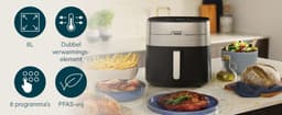 Princess 182280 Digitale Airfryer 8L - Dual heating - Dubbel verwarmingselement - 2000W - PFAS-vrij - XXL Gezinsformaat - Makkelijk schoon te maken - WK — thumbnail 3