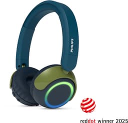 PHILIPS TAK4200CT 4200-serie On Ear draadloze opvouwbare hoofdtelefoon voor kinderen - 45 uur afspeeltijd, beperkt volume, Audio delen, laadkabel meegeleverd - Ambiant verlichting - Kristalgroen — thumbnail 1