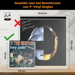 Singles Buitenhoezen voor 7 inch Vinyl – 50 stuks – VinylCare Essential ShieldSleeve – Vinyl hoes geschikt voor 7" Vinyl en 45 Toeren Singletjes – Beschermhoezen voor Singletjes – Buitenhoezen – Transparant – Polyethyleen – 100 Micron — thumbnail 3