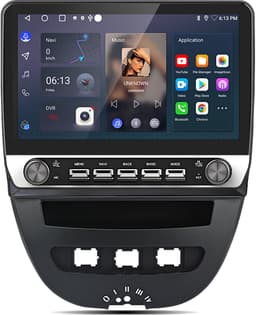 JUNSUN Autoradio - Geschikt voor Peugeot 107 Citroen C1 Toyota Aygo, - Android 15 - 10.1''- 6+128 GB - Draadloos Carplay & Android Auto - GPS Navi & SWC & 4G & Wifi — thumbnail 1