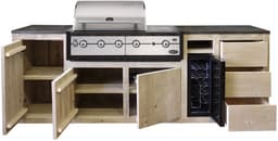 Outside Meubelen | Buitenkeuken - Malang | Boretti Ligorio Top BBQ | Wijnkoeler | Natuursteen blad | Steigerhout | Tuinmeubelen — thumbnail 2