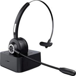 Nince Draadloze Headset met Microfoon – Bluetooth Headset – Draadloos – Headset Met Microfoon - Voor Laptop, PC & Smartphone – Zwart — thumbnail 1